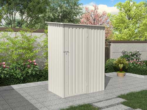 מחסן מתכת דגם גויה 1.43X0.95 -שמנת פרימיום SUPER GARDEN SHED