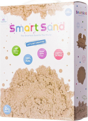 חול קינטי במארז 2 קילו -צבע טבעי - Smart Sand