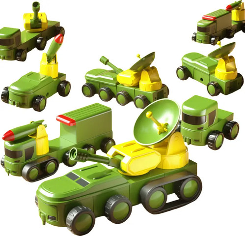 רכבי צבא מגנטיים מודולאריים – ערכת 31 חלקים – Magnetix Trucks