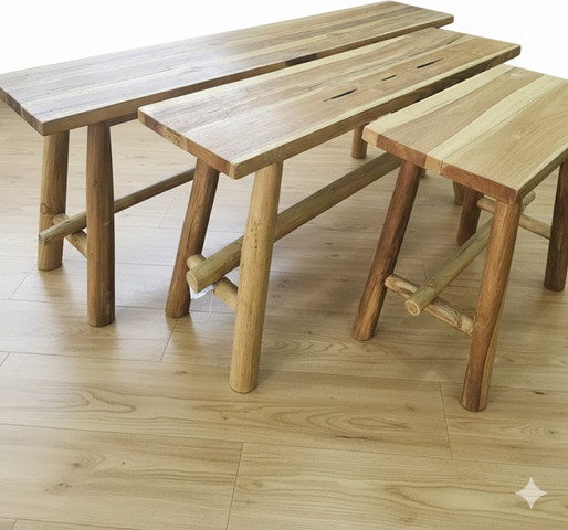 ספסל לואי טיק 120 ס"מ