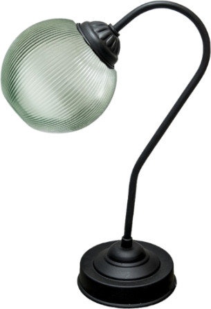 מנורה שולחנית קשת שחורה+AM794GRN