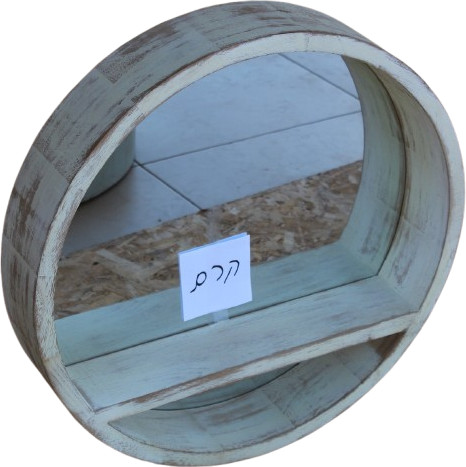 מראה עגולה עם מדף פנימי-70 ס"מ