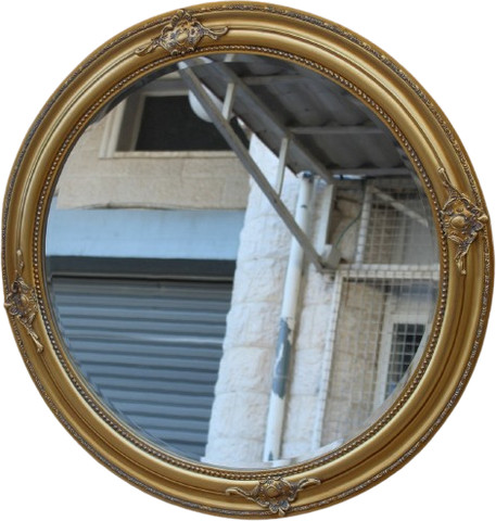 מראה מעוטרת  עגולה 92 ס"מ