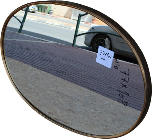 מראה אובלי-זהב עתיק 78*108 ס"מ