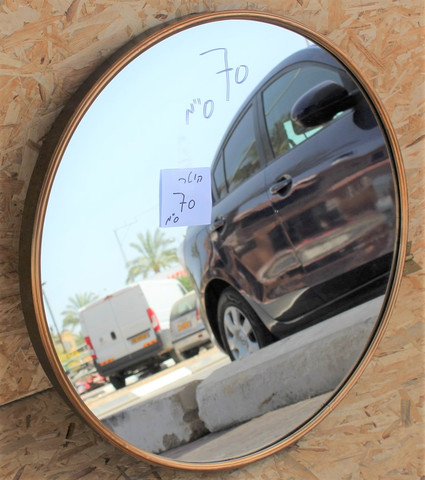 מראה עגולה זהב עתיק  -70 ס"מ