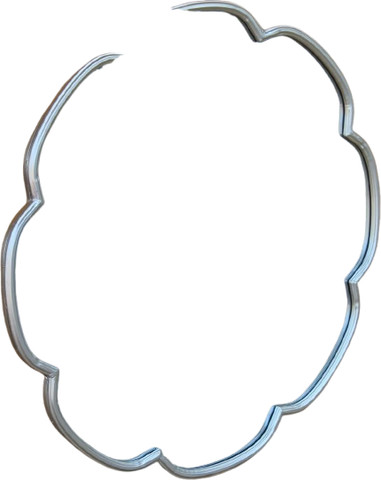 מראה  עגולה מסוגננת 90 ס"מ