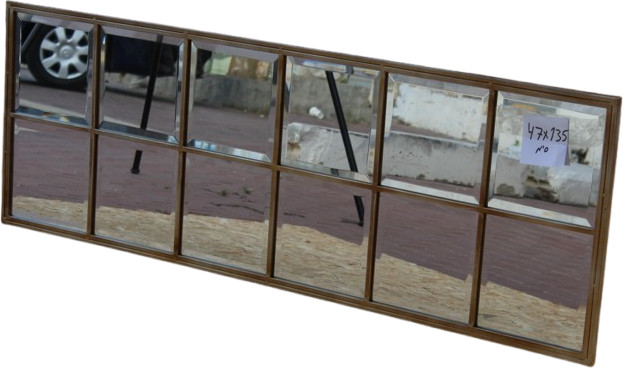 מראה זהב עתיק 12 מרובעים