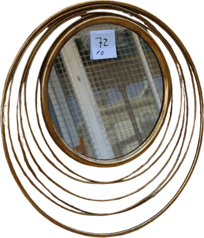 מראה עיגולים מסביב זהב 72 ס"מ