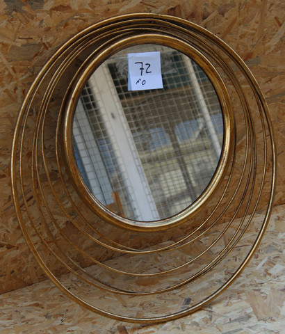 מראה עיגולים מסביב זהב 72 ס"מ