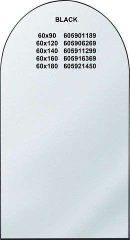 מראה מלבנית קשת מסגרת ברזל דק 60*180 ס"מ