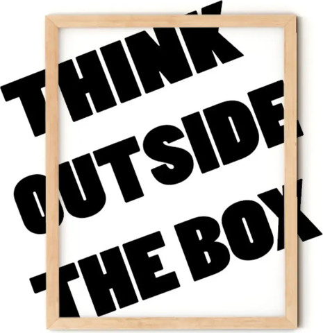 מדבקת קיר - Think outside the box