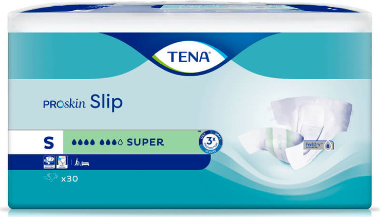 חיתולי Slip Super Proskin מידה S – מבית חברת Tena טנה