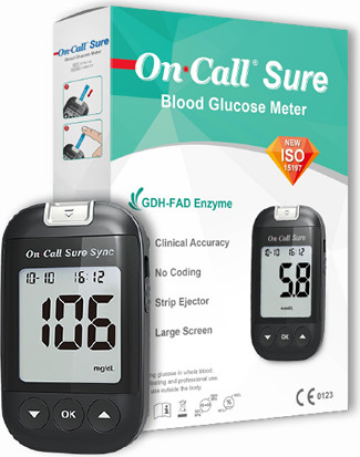 מכשיר ביתי למדידת סוכר דגם ON CALL SURE