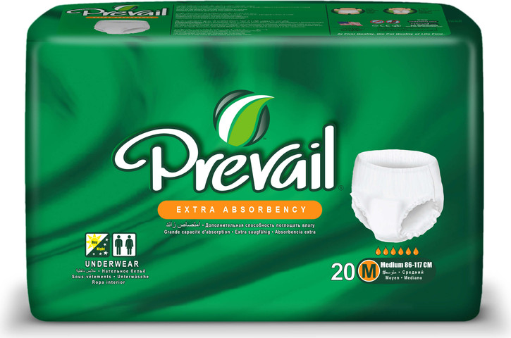 מכנסונים סופגים לגבר ולאישה מידה M - מבית חברת Prevail