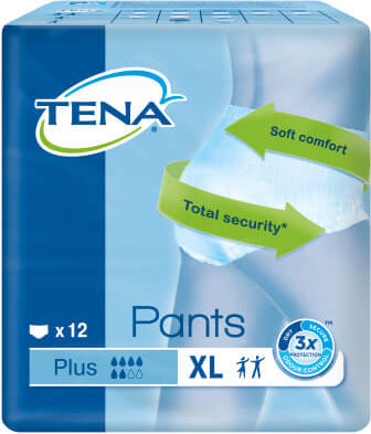 מכנסוני ספיגה Plus מידה XL - מבית חברת Tena טנה