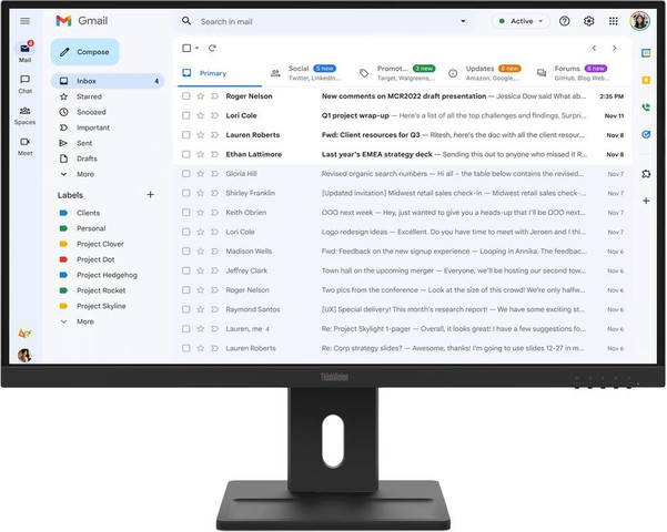 מסך מחשב Lenovo ThinkVision E27-40 64BCMAT4IS 27 Full HD