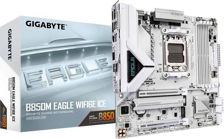 לוח אם Gigabyte B850M EAGLE WF6E ICE Micro-ATX