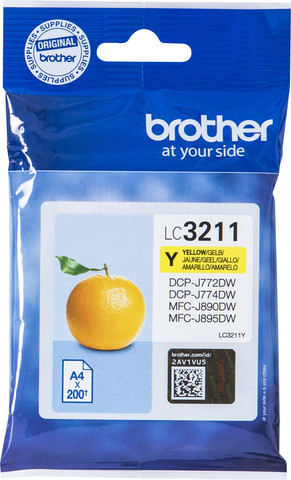 ראש דיו צהוב מקורי Brother LC3211Y