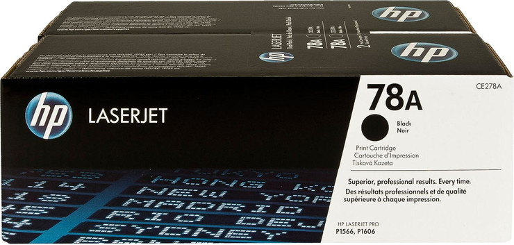 זוג טונרים שחור מקורי HP CE278AD