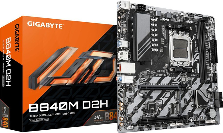 לוח אם Gigabyte B840M D2H 1.2 Micro-ATX AM5
