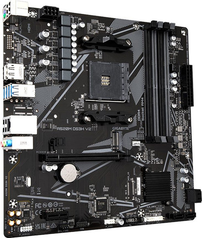 לוח אם Gigabyte A520M DS3H V2 1.0 Micro-ATX AM4