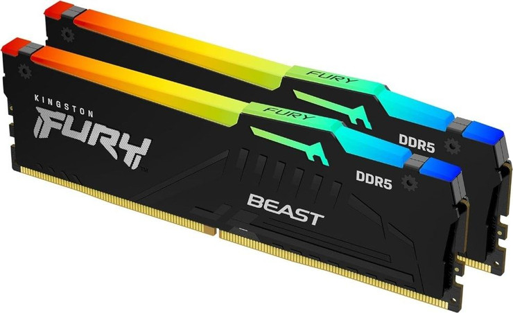 זיכרון למחשב נייח Kingston Fury Beast RGB KF5-326036202 2x16 DDR5 6000MHz