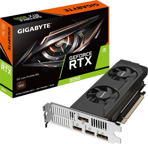 כרטיס מסך Gigabyte GeForce RTX 3050 OC Low Profile 6GB GV-N3050OC-6GL