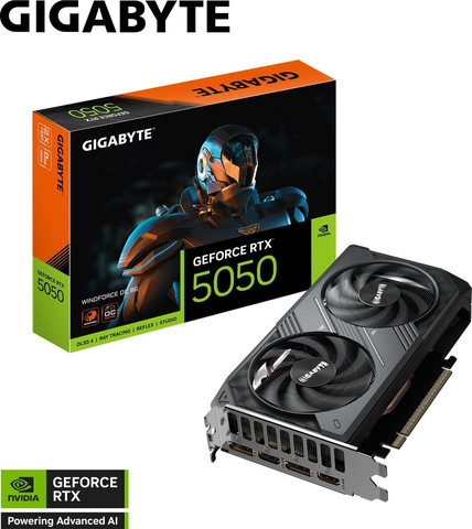 כרטיס מסך Gigabyte GeForce RTX 5050 WINDFORCE OC 8GB GV-N5050WF2OC-8GD