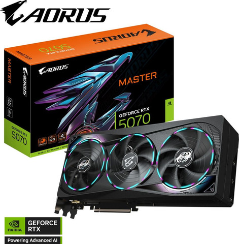 כרטיס מסך Gigabyte GeForce RTX 5070 12GB MASTER GV-N5070AORUS M-12GD