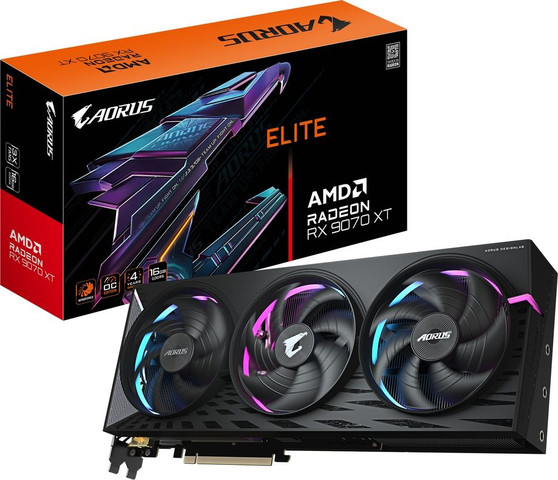 כרטיס מסך Gigabyte Radeon RX 9070 XT 16GB GV-R9070XTAORUS E-16GD