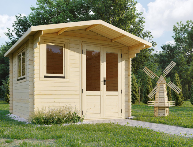 מחסן גינה עץ אירופאי 3x3 עובי 28 מ"מ דגם Ringwood EverGreen