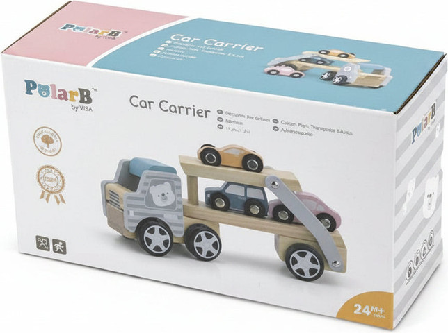 משאית מובילית מכוניות מעץ - PolarB Car Carrier
