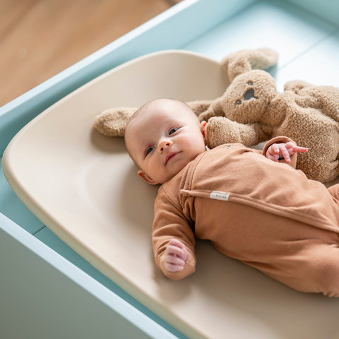 משטח החתלה Softy עשוי ספוג PU רך עם התאמת טמפרטורה - בז'
