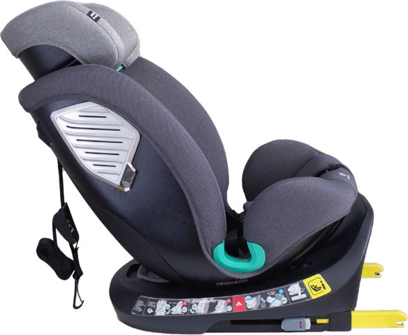 כיסא בטיחות בתקן I-SIZE החדש  G409 מסתובב 360º בצבע שחור דגם תומר מאמו