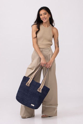 Tote Bag תיק צד בצבע כחול