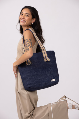 Tote Bag תיק צד בצבע כחול