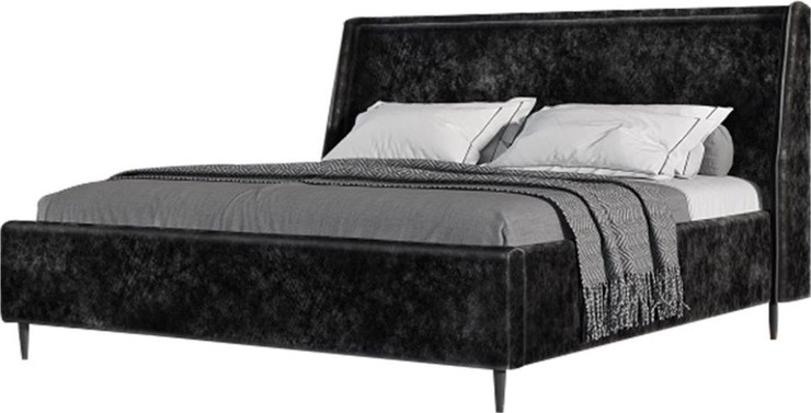 מיטה מרופדת Oxford –- אפור
