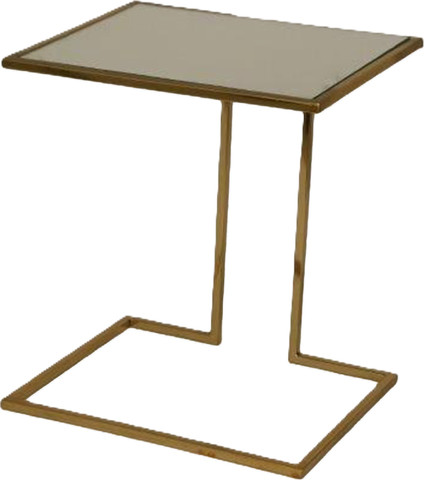 שולחן נירוסטה בגודל 40X33X45 40X33X45 בצבע זהב