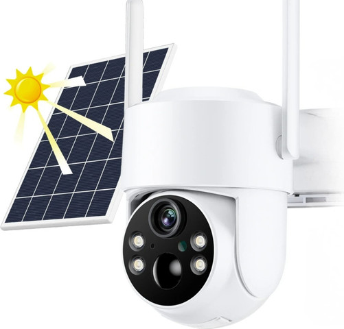מצלמת אבטחה סולארית אלחוטית עם חיבור ישיר ל - WIFI