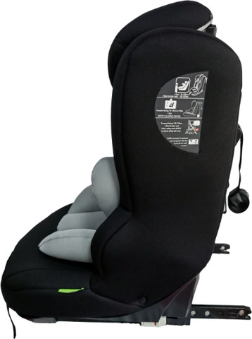 בוסטר רצועות 2 ב- 1 לרכב עם עגינת איזו פיקס תקן ISIZE R129 – צבע:שחור אפור