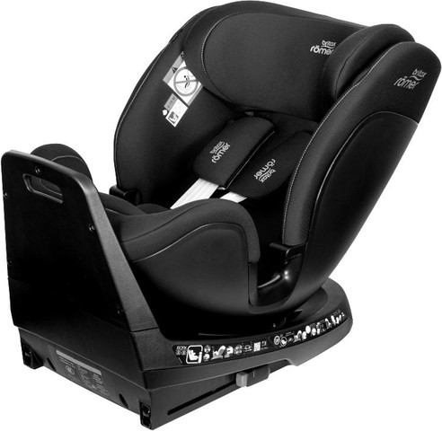 כסא בטיחות מסתובב משולב בוסטר 360° Grow Max (שחור)