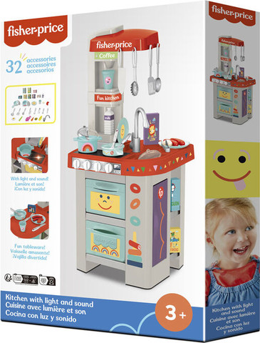 מטבח החלומות לילדים מבית Fisher-Price – עם אורות, צלילים ו-32 אביזרים