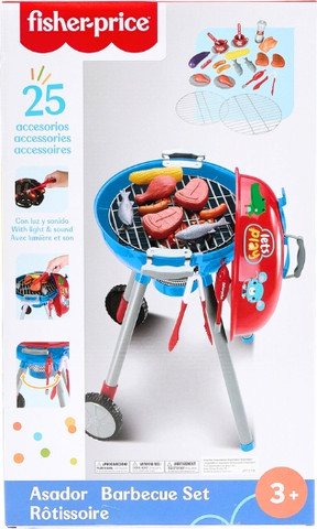 גריל ברביקיו לילדים Fisher-Price – ערכת מנגל עם 25 אביזרים