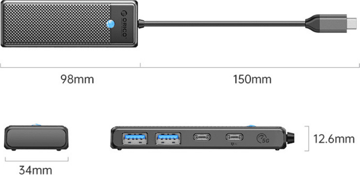 עמדת עגינה USB | עם 4 יציאות USB