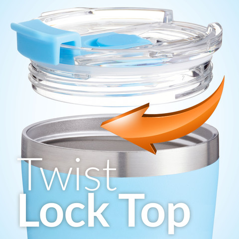 זוג כוסות תרמיות Triple wall לילדים 260 מיל' בצבע כחול וירוק