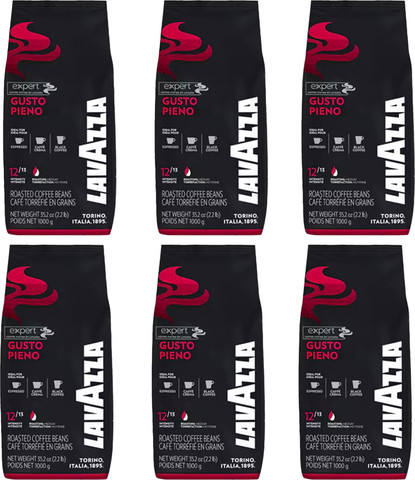 6 ק"ג פולי קפה לוואצה גוסטו פיינו Lavazza Gusto Pieno