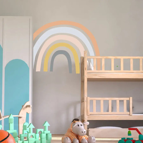 מדבקת קיר ענקית בעיצוב קשת לעיצוב חדרי ילדים ותינוקות דגם טיטי