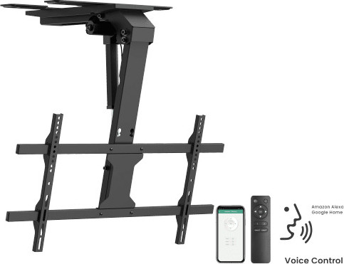 זרוע תקרה חשמלית למסכים עד 86″ - EAZO ECL90DS עם צידוד
