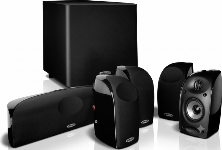 סט רמקולים סטליטים+סאב וופר שחור דגם TL-1600 POLK AUDIO