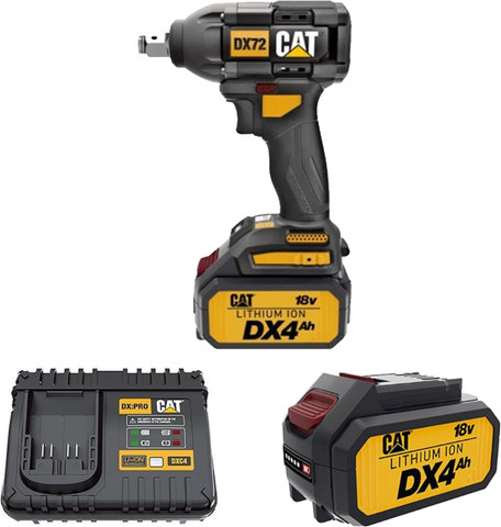 מפתח רטיטה "1/2 18V + שתי סוללות 4AH CAT